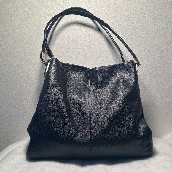 Coach Midnight Blue Leather Hobo Bag - Picture 1 of 9